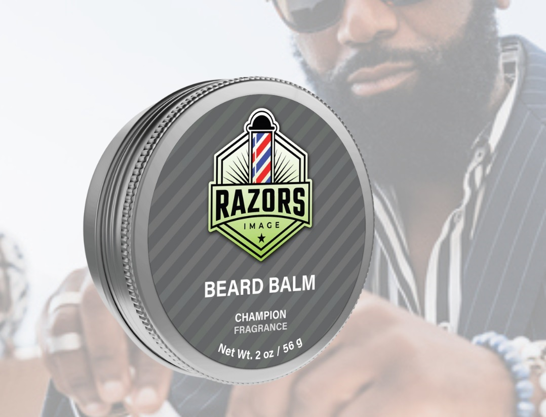 bearded man behind beard balm